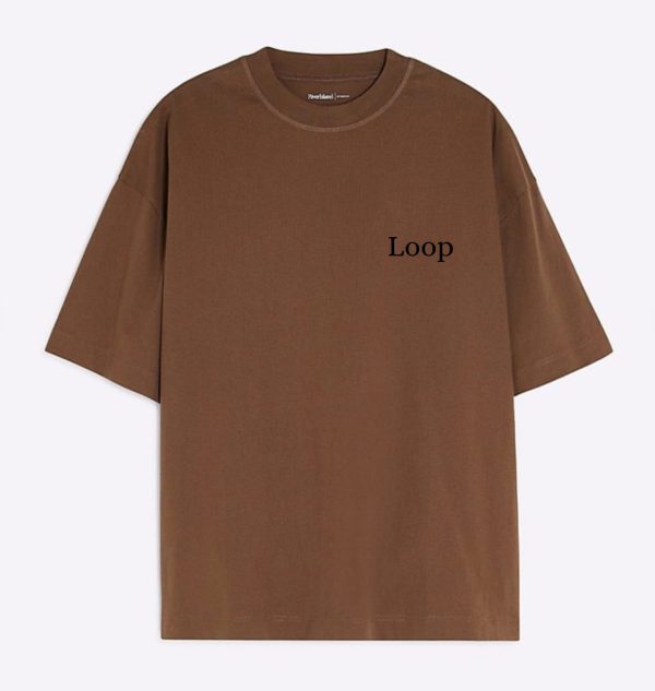 Loop brown tee